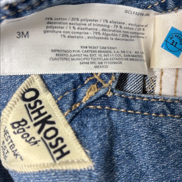 OshKosh B'gosh Floral and Blue 2 piece Overall set for Baby - Picture 7 of 8